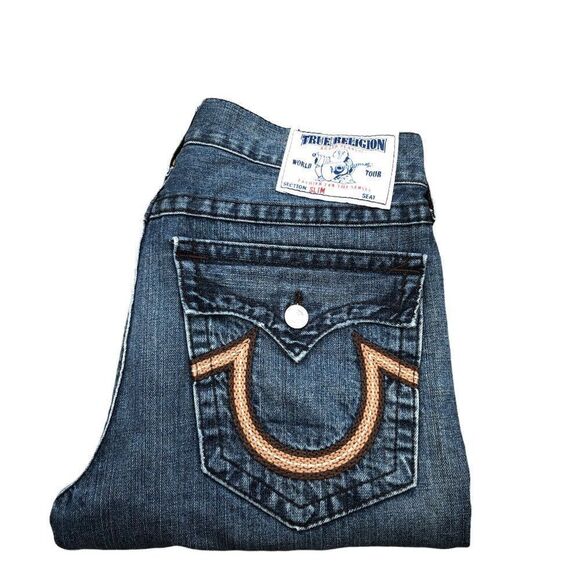 True Religion Jeans Size 34 SLIM Blue - Picture 8 of 8